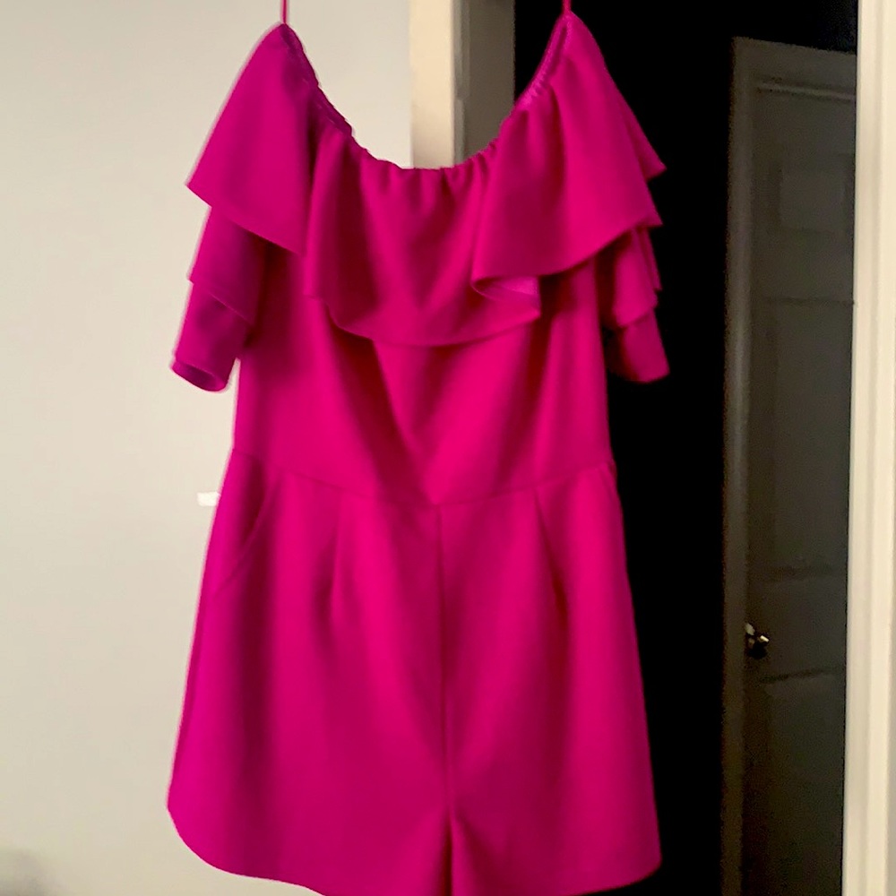 pink/magenta romper
